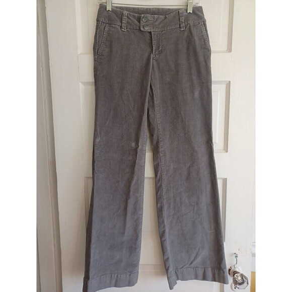 Gap wide leg corduroy pants womens 2 gray low rise stretch Y2K retro style - Picture 1 of 13